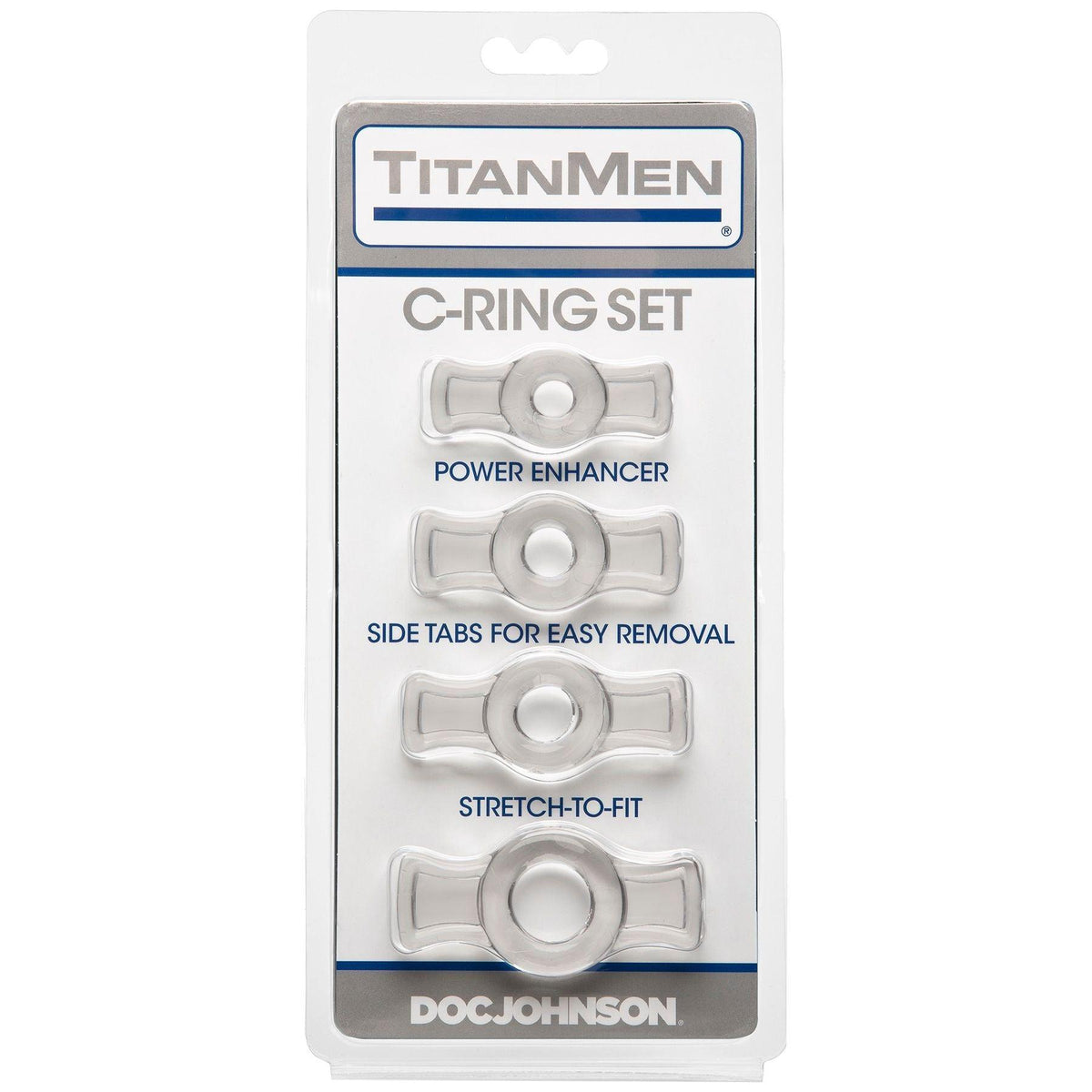 Titanmen Cock Ring Set - Black - Love It Wet