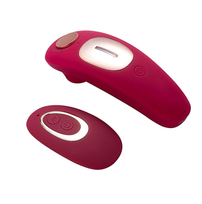 Remi 15-Function Rechargeable Remote Control Suction Panty Vibe - Red - Love It Wet