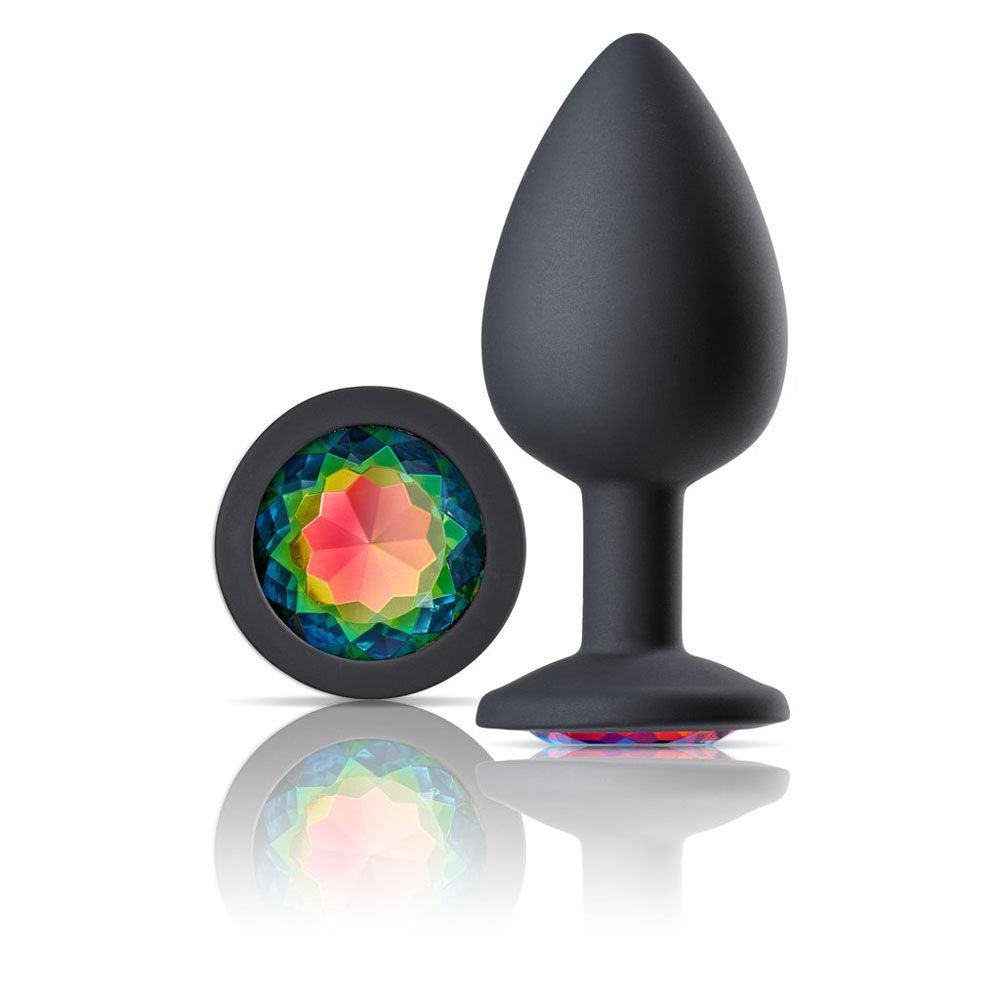 Cloud 9 Novelties Gems Jeweled Silicone Anal Plug - Large - Love It Wet