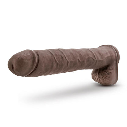 Au Naturel - Daddy - 14 Inch Sensa Feel Dual Density Dildo - Chocolate - Love It Wet