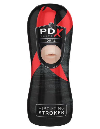 Pdx Elite Vibrating Stroker Oral - Love It Wet