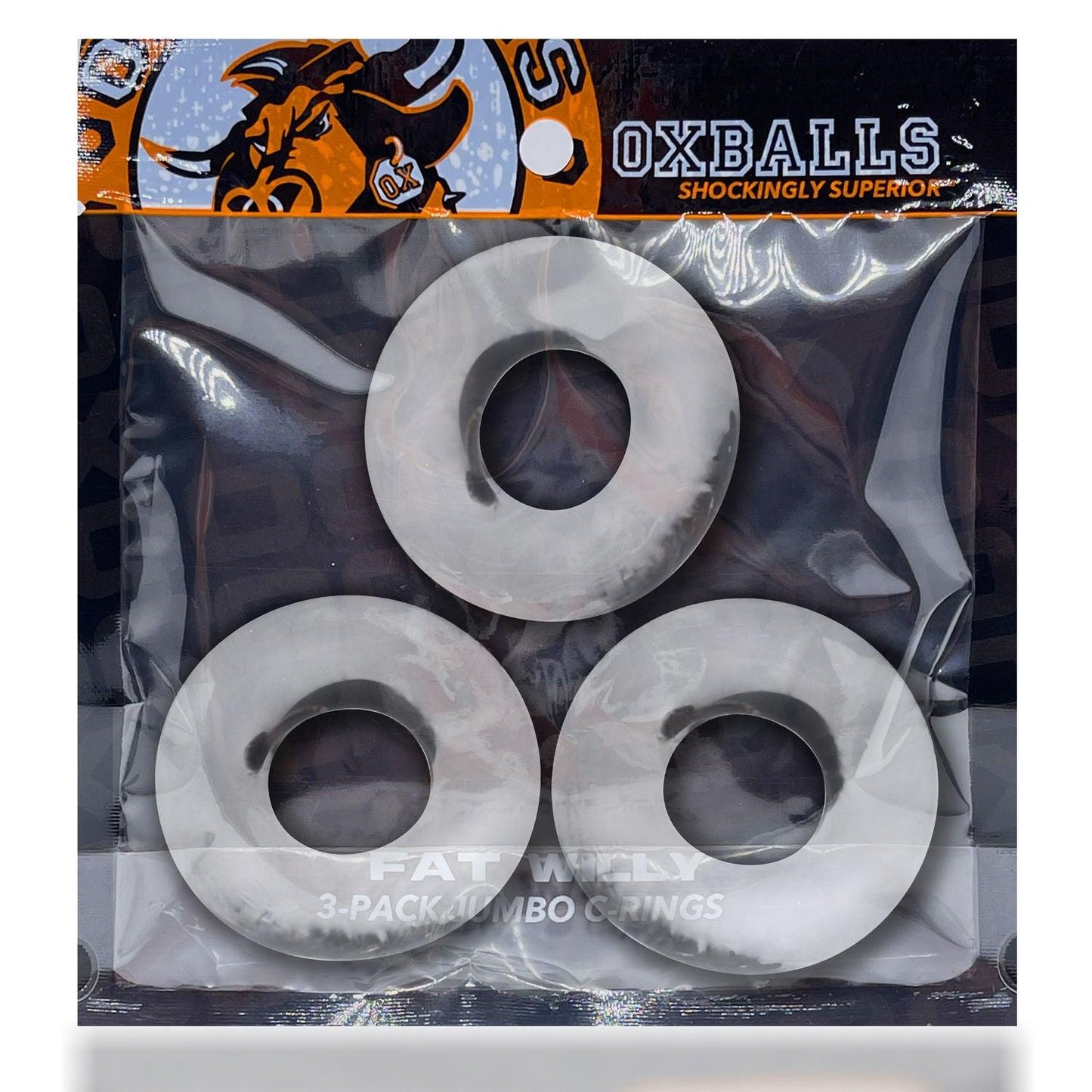 Fat Willy 3-Pack Jumbo C-Rings - Black - Love It Wet