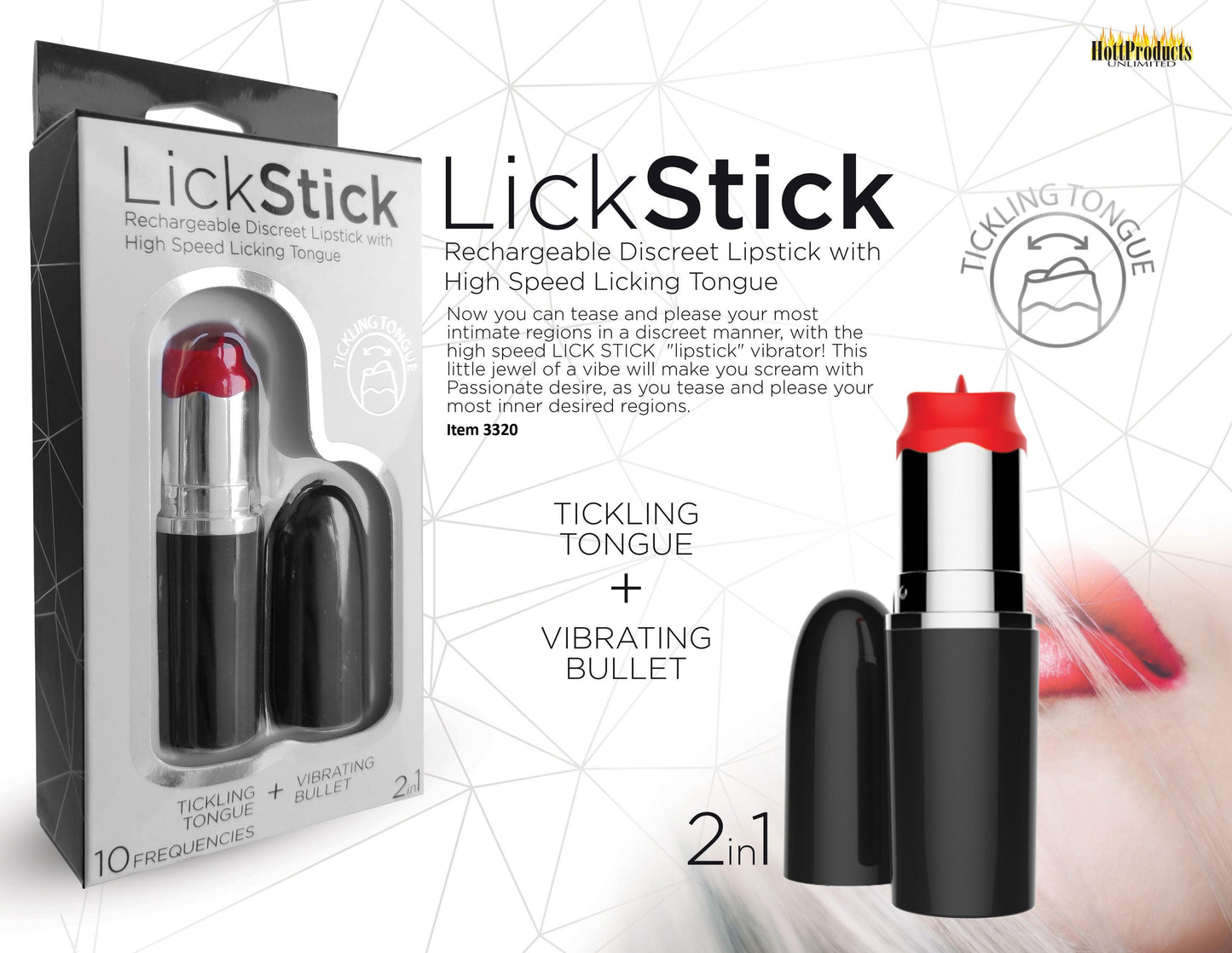 Lickstick - Multi Speed Tongue Vibrator - Love It Wet