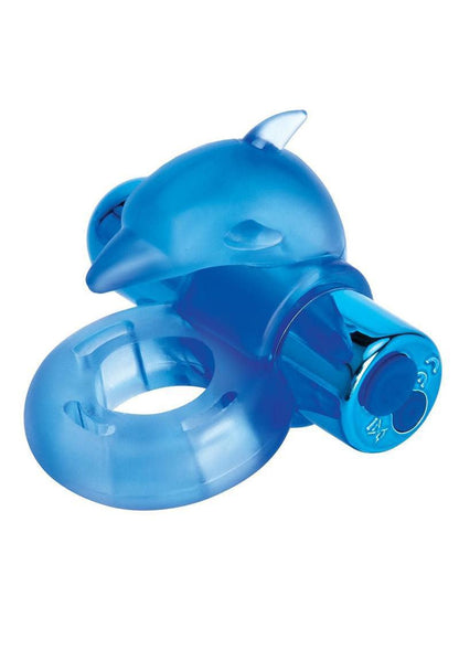 Bodywand Rechargeable Dancing Dolphin Ring - Blue - Love It Wet