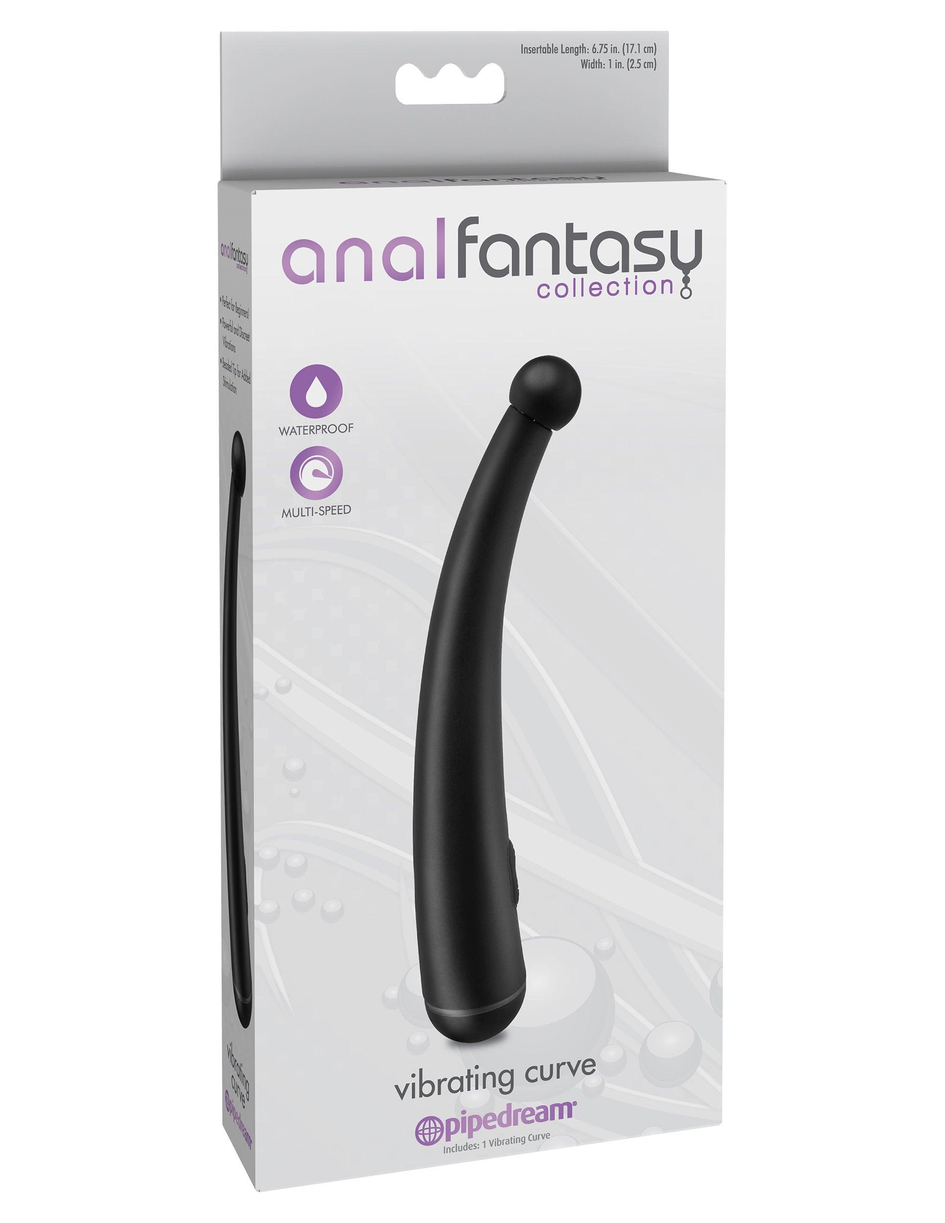 Anal Fantasy Collection Vibrating Curve - Black - Love It Wet