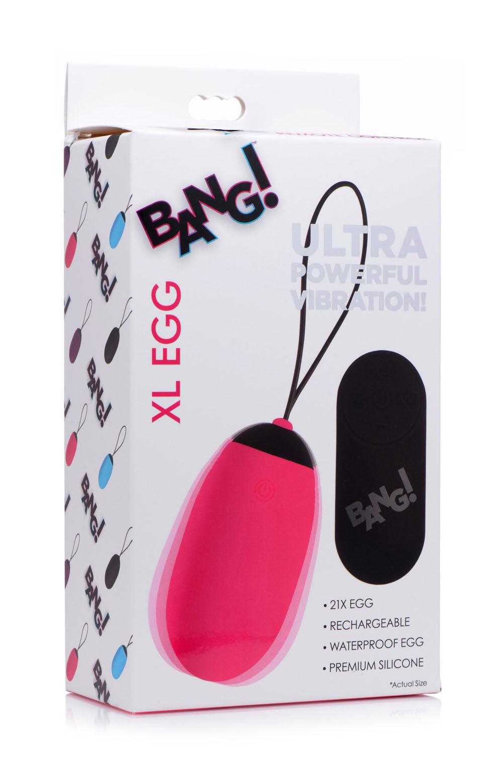 Bang XL Silicone Vibrating Egg - Pink - Love It Wet