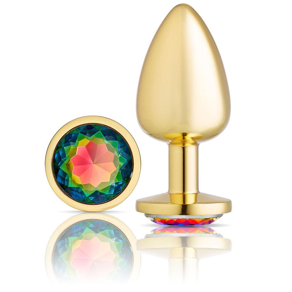 Cloud 9 Novelties Anal Gems Jeweled Gold Chromed - Large - Love It Wet