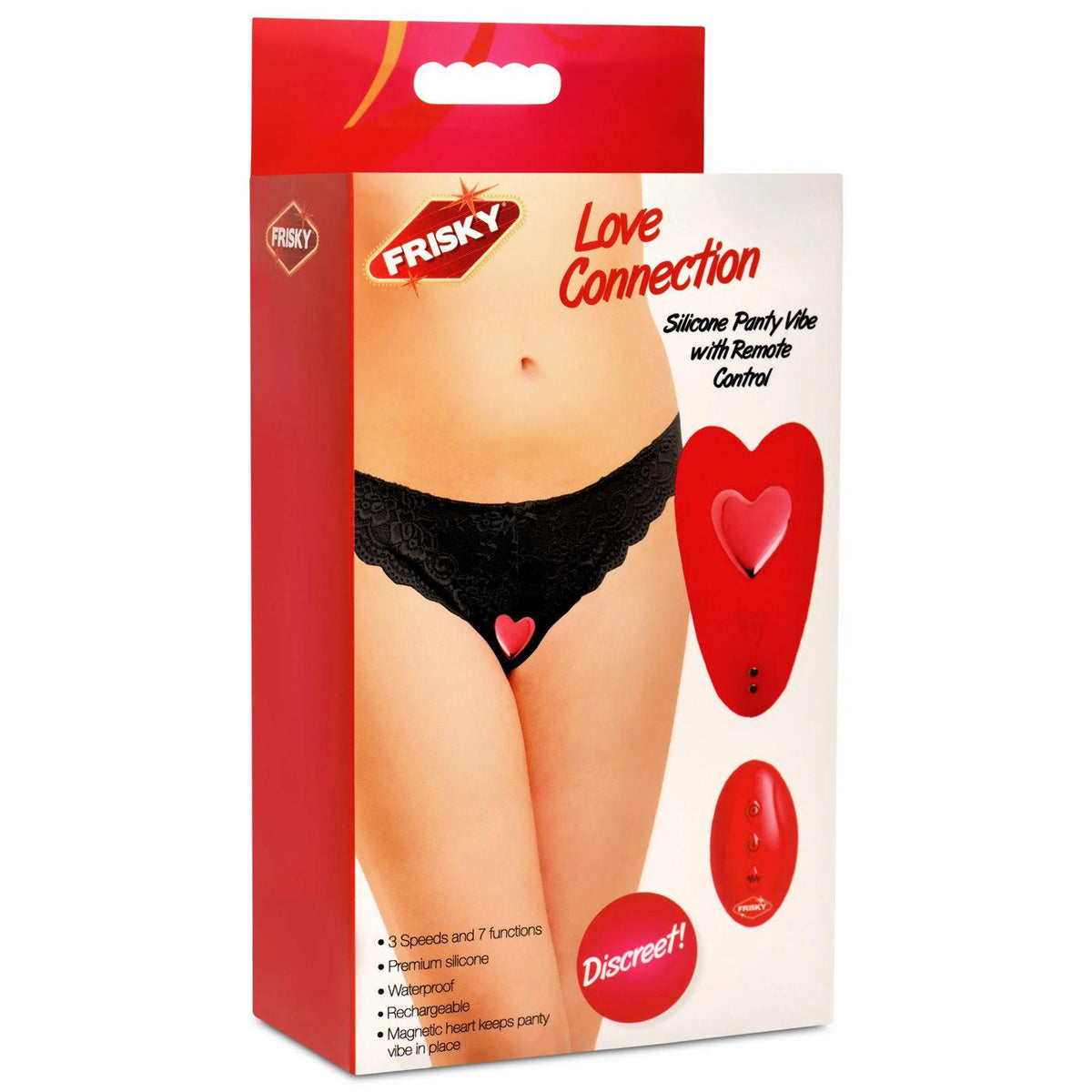 Love Connection Silicone Panty Vibe With Remote Control - Red - Love It Wet