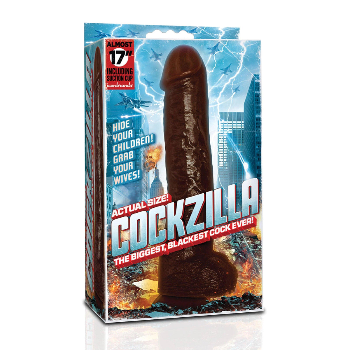 Cockzilla - Massive Nearly 17 Inch Realistic Black Colossal Cock - Love It Wet