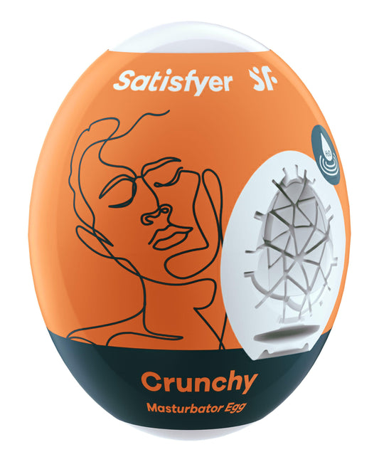 3 Pc Set Masturbator Egg - Crunchy - Orange - Love It Wet