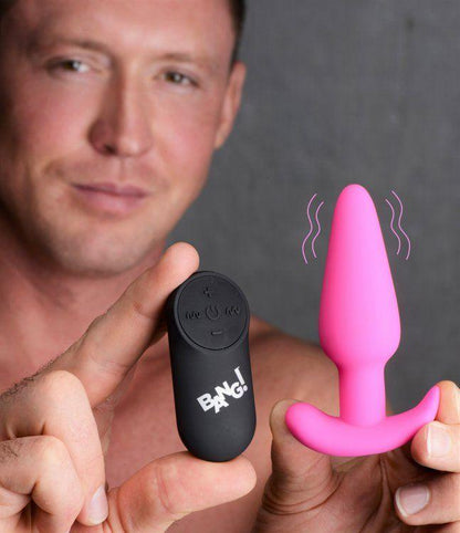 21x Silicone Butt Plug With Remote - Pink - Love It Wet