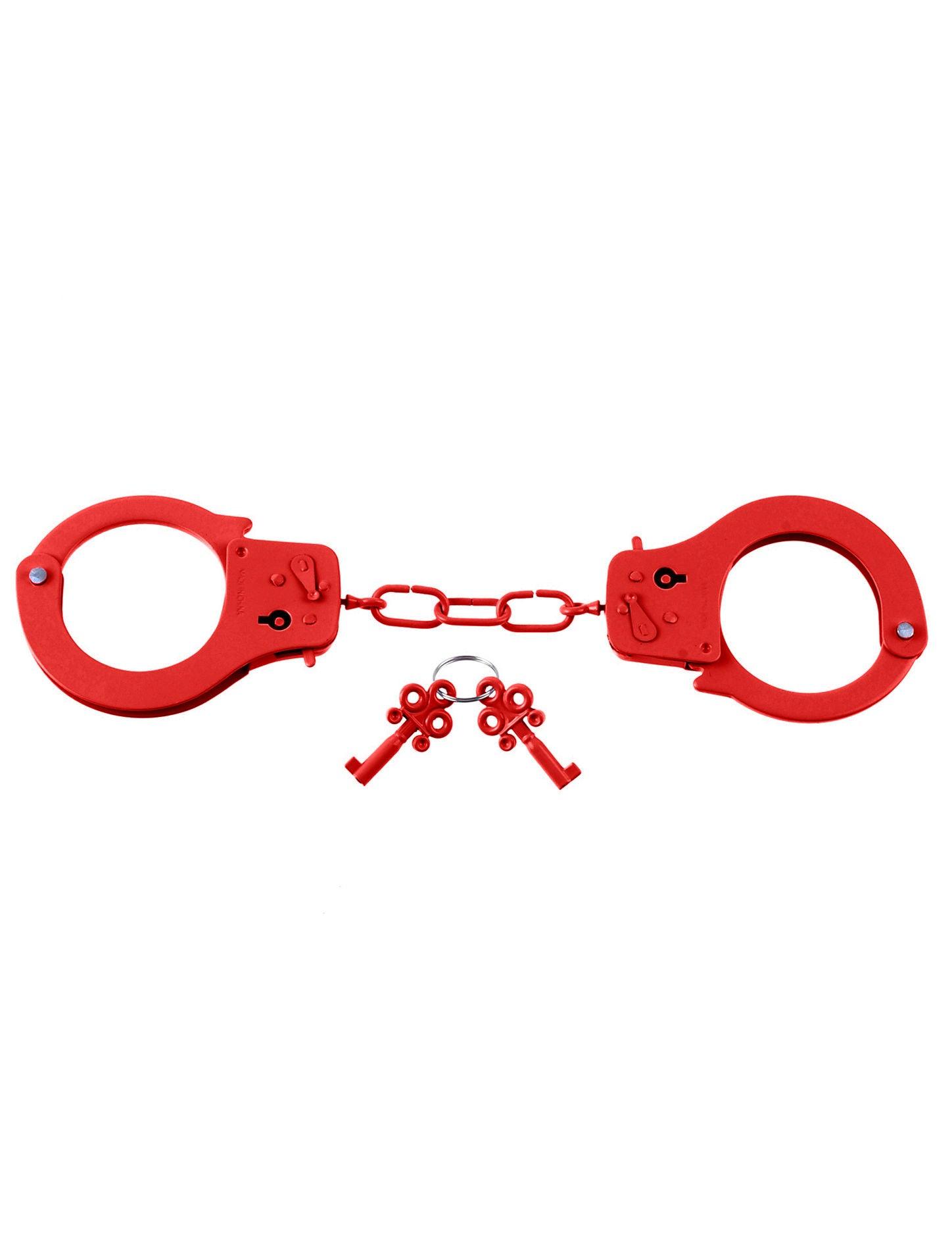 Fetish Fantasy Series Metal Handcuffs - Red - Love It Wet