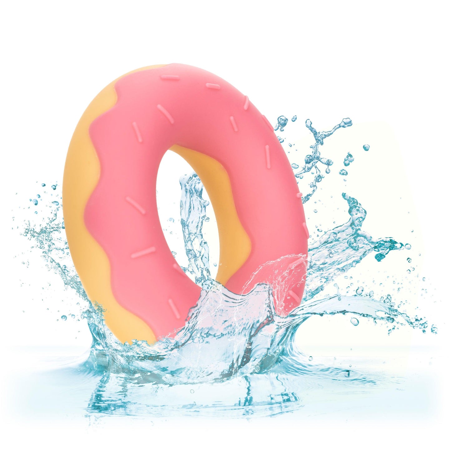 Naughty Bits Dickin Donuts Silicone Donut Cock Ring - Pink - Love It Wet