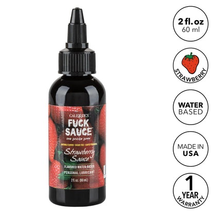 Fuck Sauce Flavored Water-Based Personal Lubricant - Strawberry - 2 Fl. Oz. - Love It Wet