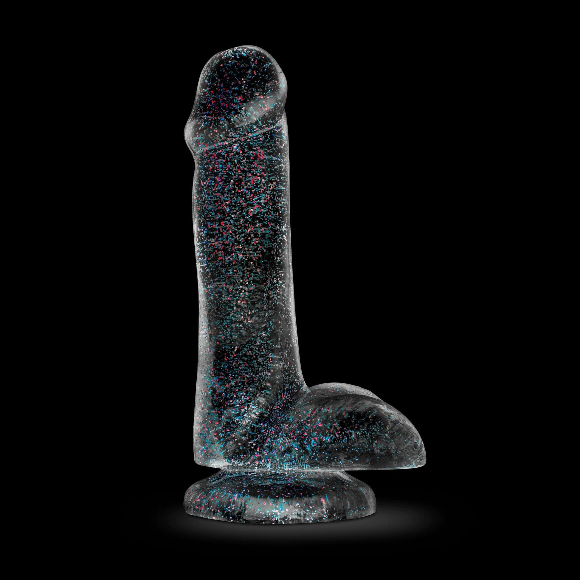 Naturally Yours - 6 Inch Glitter Cock - Sparkling Clear - Love It Wet