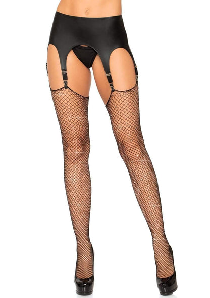 Rhinestone Fishnet Stockings - One Size - Black - Love It Wet