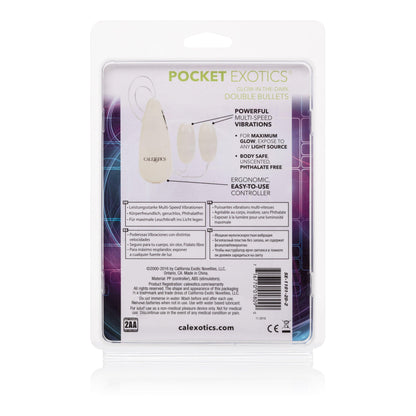 Glow-in-the-Dark Pocket Exotics Vibrating Glowing Bullet - Love It Wet