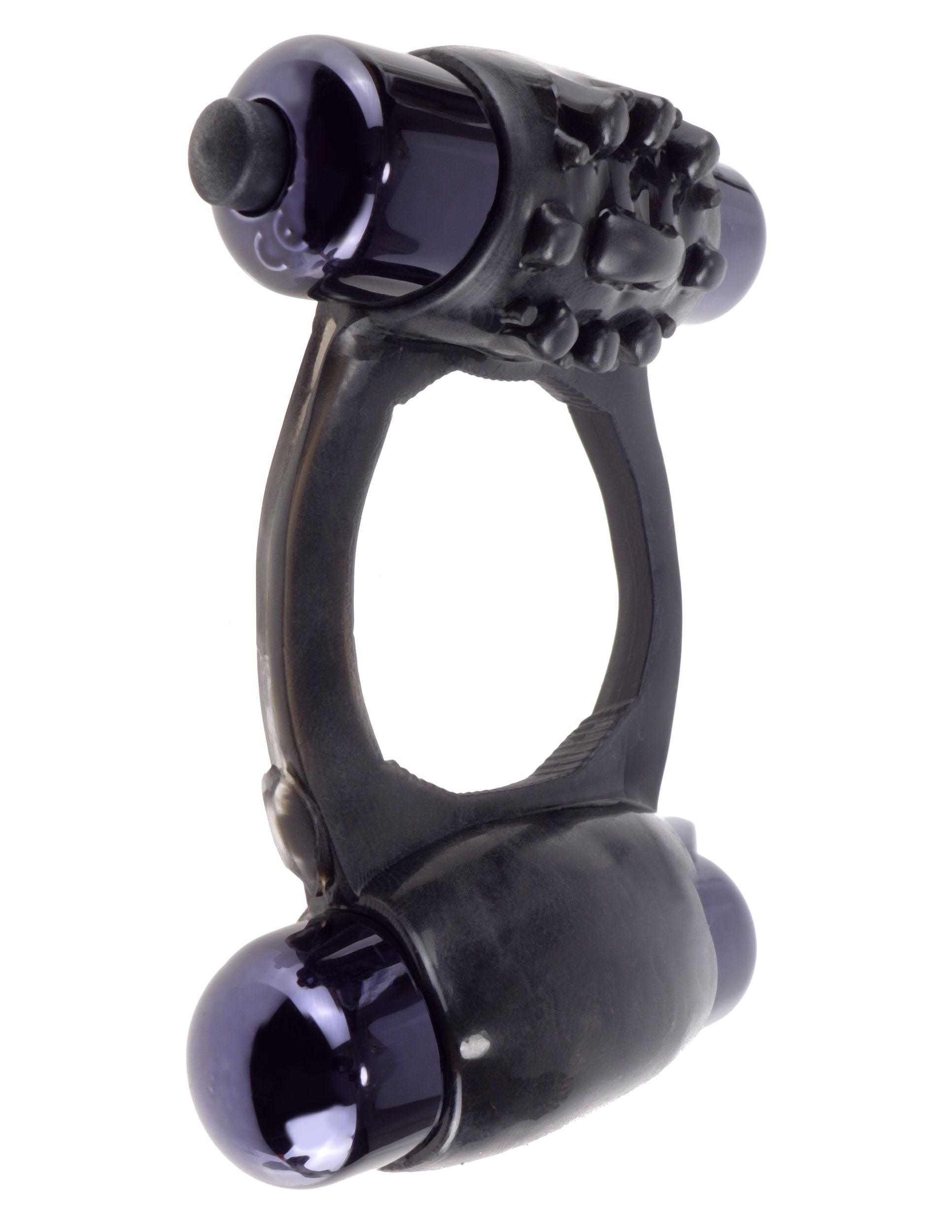 Fantasy C-Ringz Duo-Vibrating Super Ring Black - Love It Wet