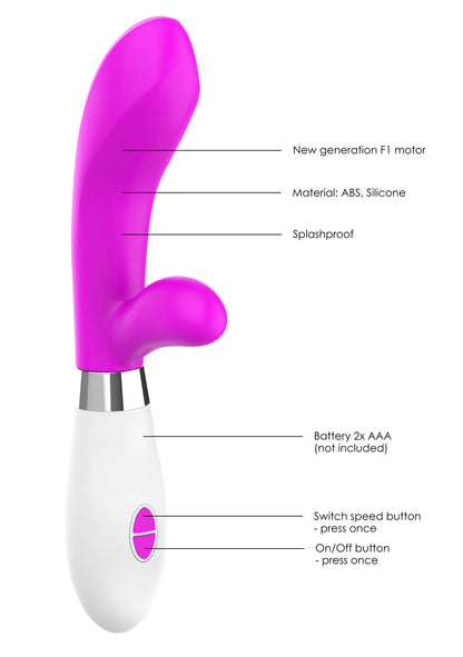 Achilles - Ultra Soft Silicone - 10 Speeds - Fuchsia - Love It Wet