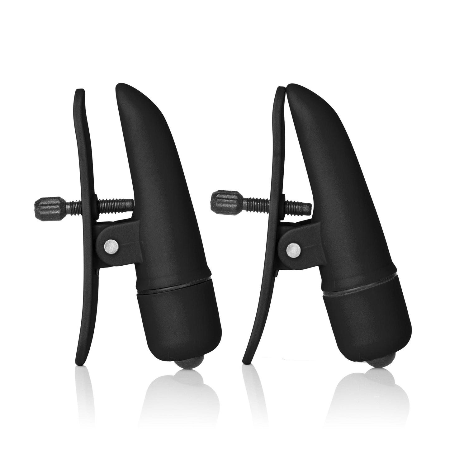 Nipple Play Nipplettes Vibrating Nipple Clamps - Black - Love It Wet