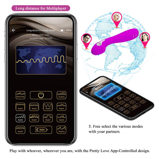 Pretty Love Hector Global Remote Control Series - Purple - Love It Wet