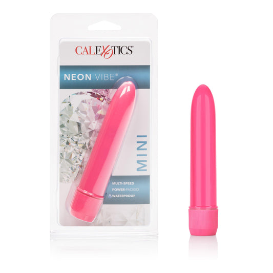 Mini Neon Vibe Multi-Speed Vibe 4.5 Inches - Pink - Love It Wet