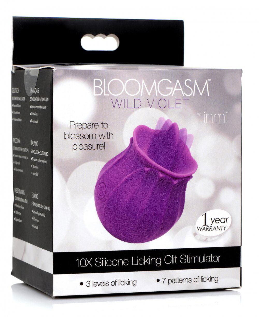 Inmi - Bloomgasm Wild Violet Licking Silicone Stimulator - Violet - Love It Wet