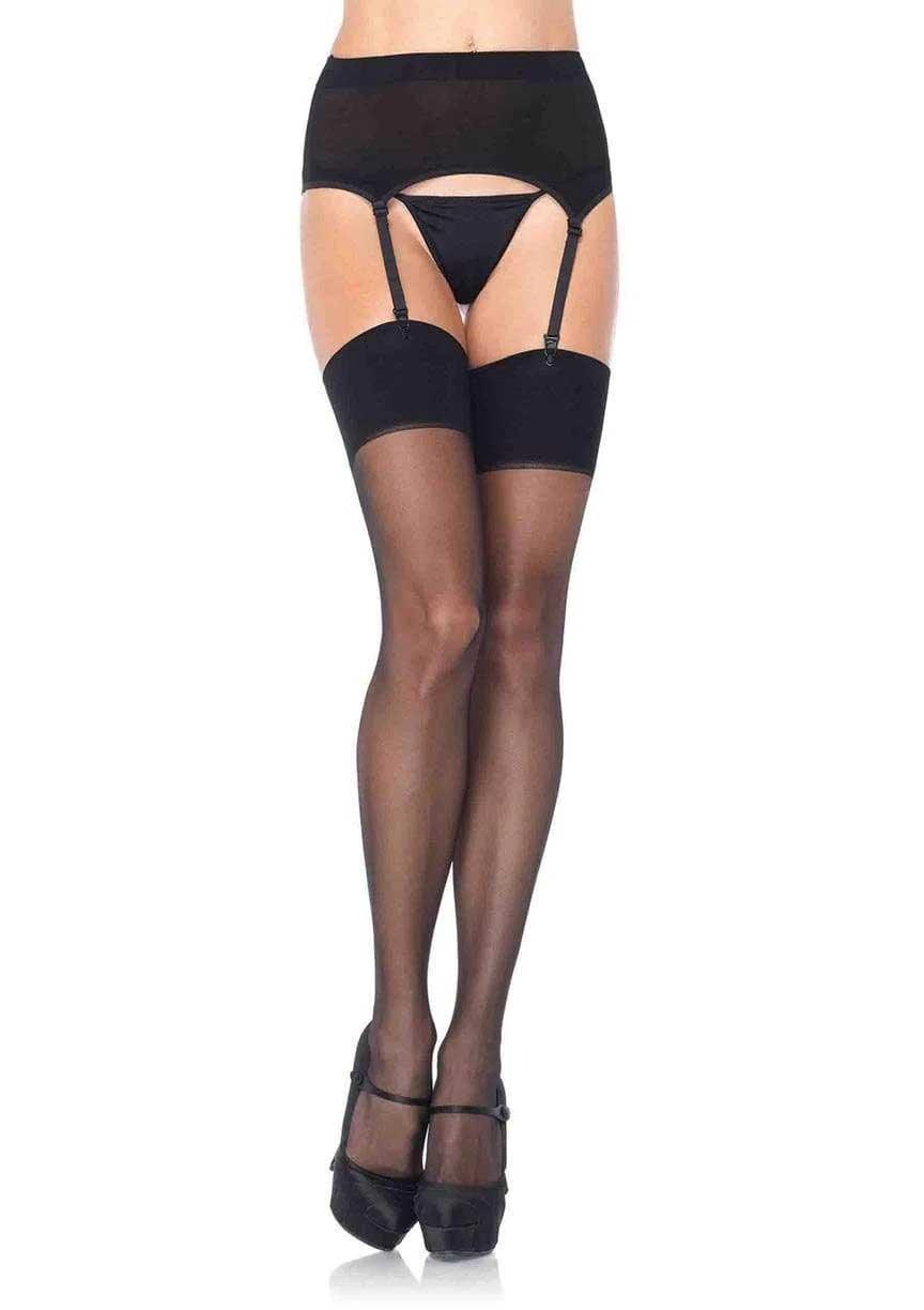 Zara Garter Belt and Stocking - One Size - Black - Love It Wet