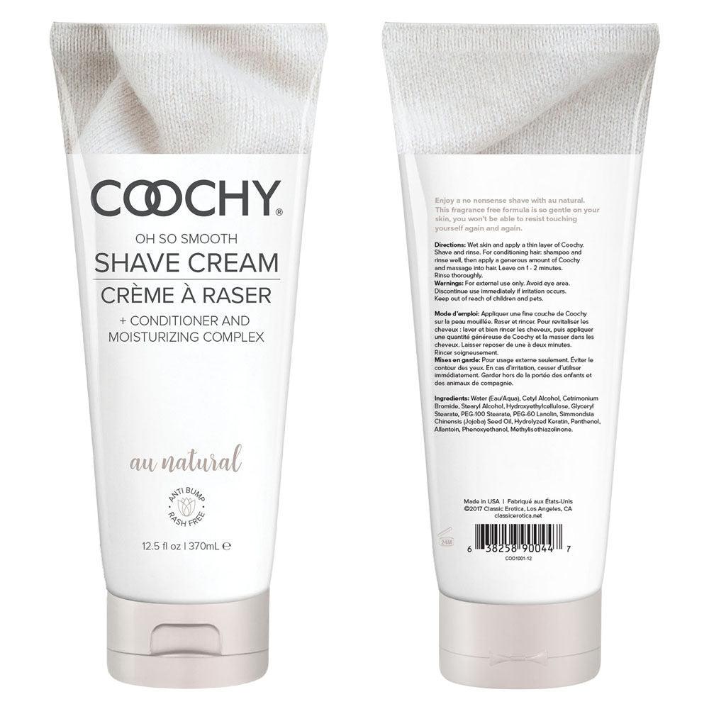 Coochy Shave Cream Au Natural 12.5 Fl. Oz. - Love It Wet