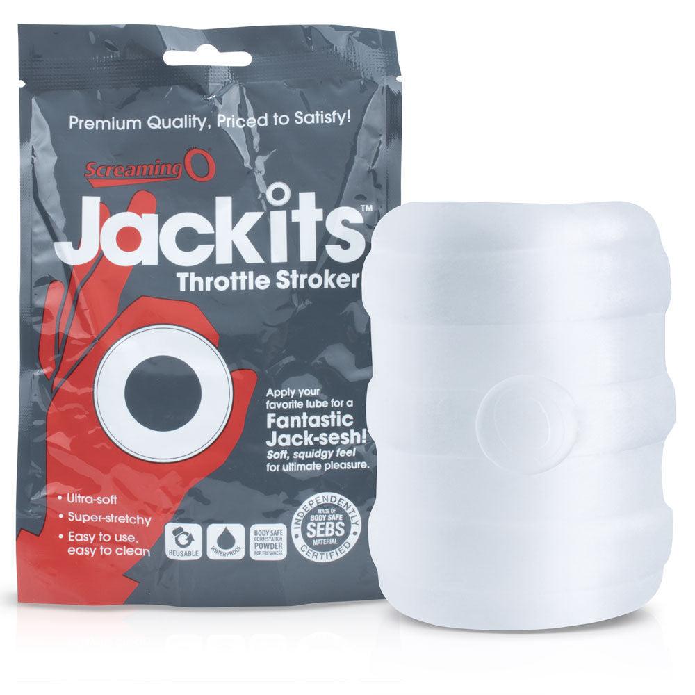 Jackits Throttle Stroker - Clear - Each - Love It Wet