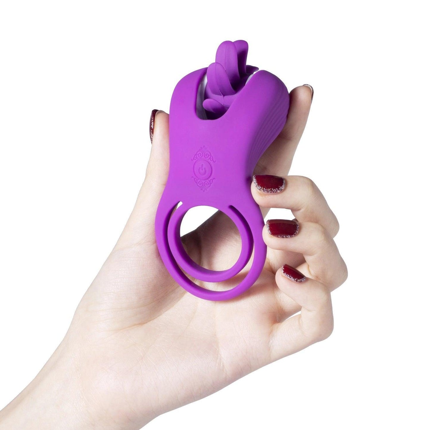 Roxy - Tongue Clit Licker and Cock Ring - Purple - Love It Wet