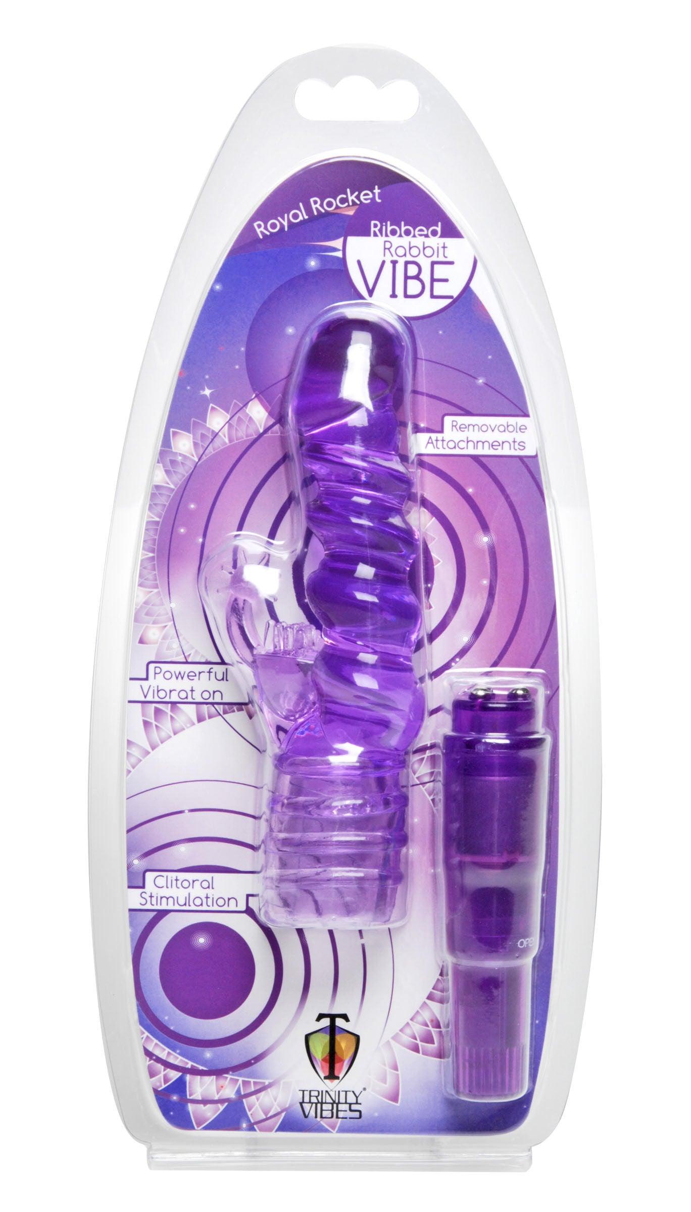 Royal Rocket Ribbed Rabbit Vive - Purple - Love It Wet