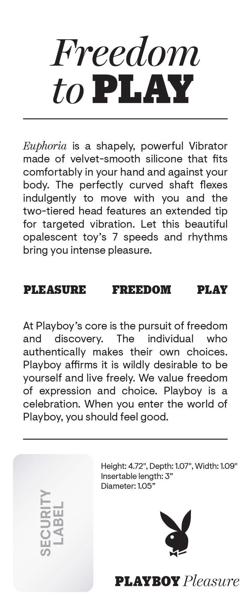 Playboy Pleasure - Euphoria - Vibrator - Opal - Love It Wet