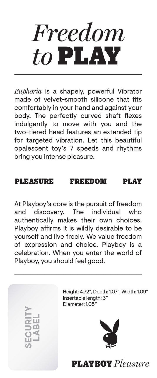 Playboy Pleasure - Euphoria - Vibrator - Opal - Love It Wet