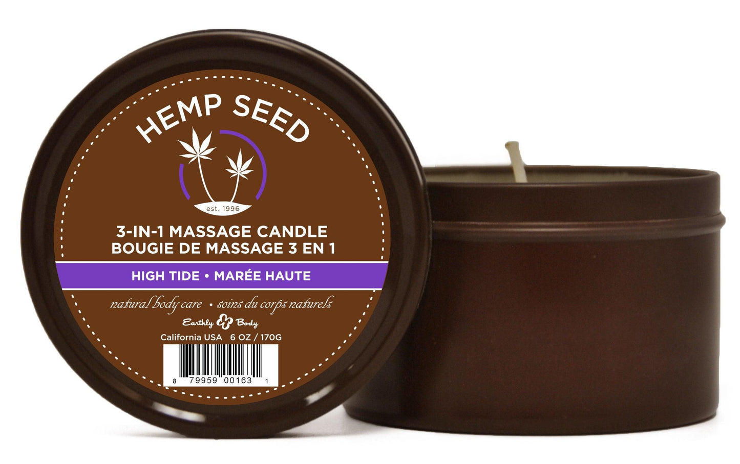 Hemp Seed 3-in-1 Massage Candle - High Tide - 6 Oz. - Love It Wet