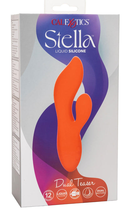 Stella Liquid Silicone Dual Teaser - Orange - Love It Wet