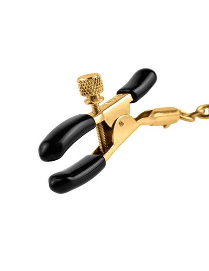 Fetish Fantasy Gold Chain Nipple Clamps - Gold - Love It Wet