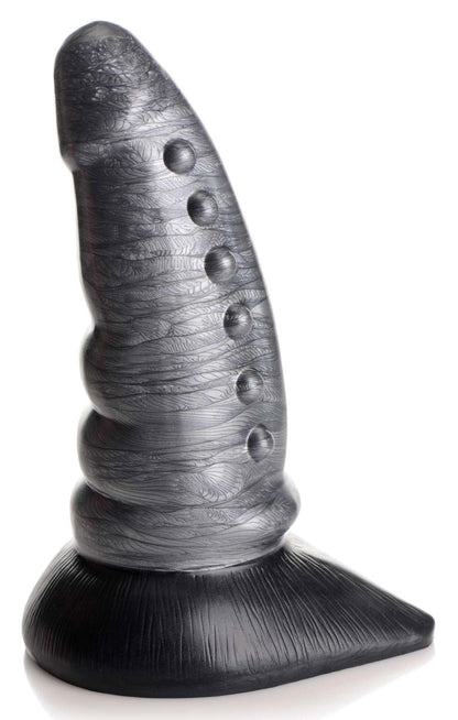 Beastly Tapered Bumpy Silicone Dildo - Silver - Love It Wet