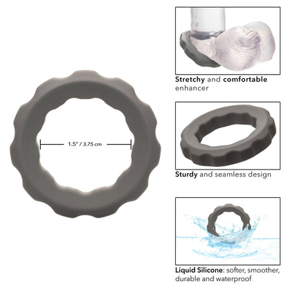 Alpha Liquid Silicone Erect Ring - Gray - Love It Wet