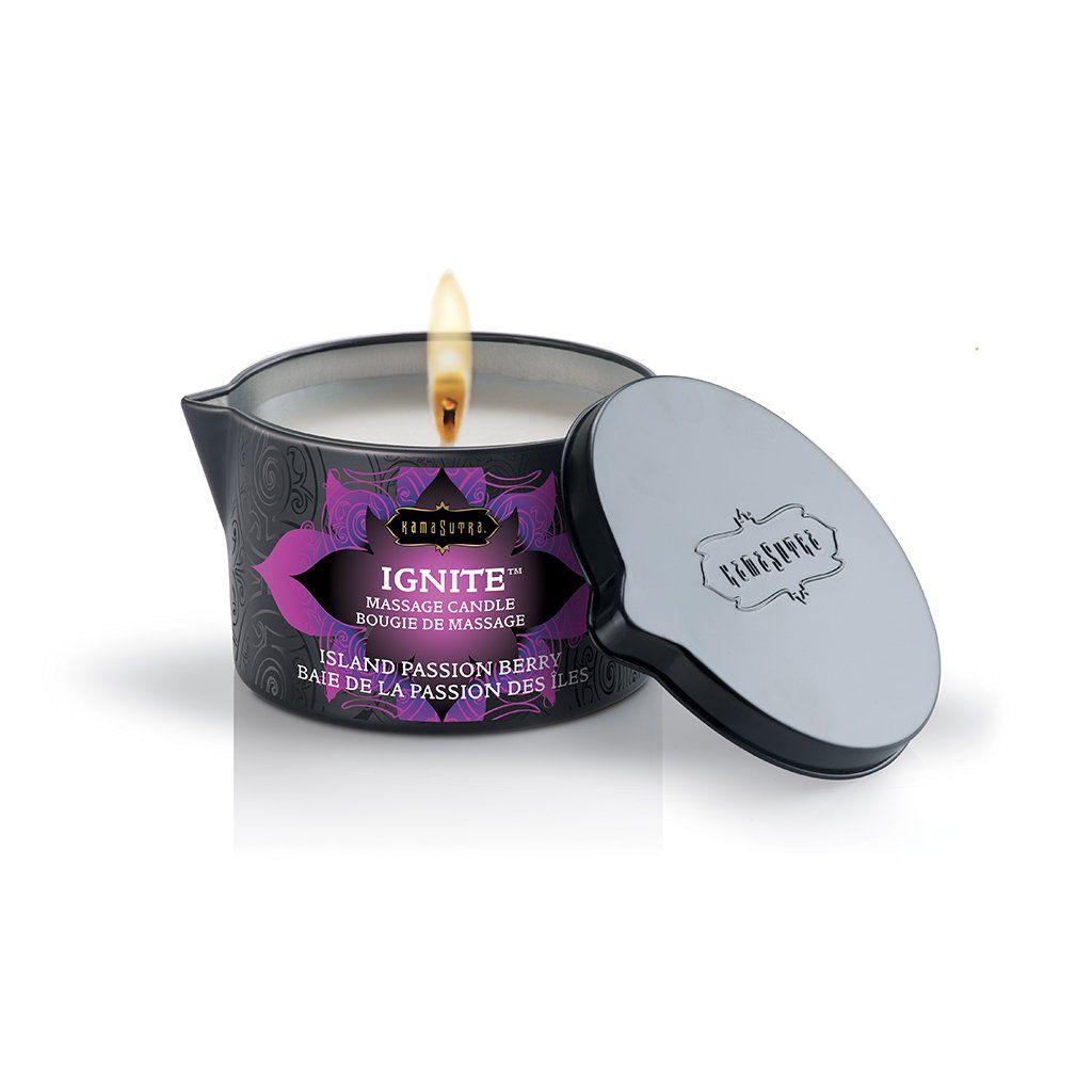 Ignite Massage Candle - Island Passion Berry - 6 Oz. - Love It Wet