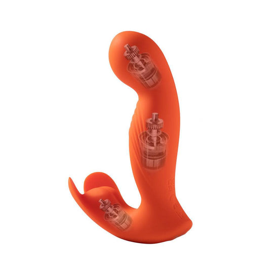 Crave 3 - G-Spot and Clit Vibrator - Orange - Love It Wet