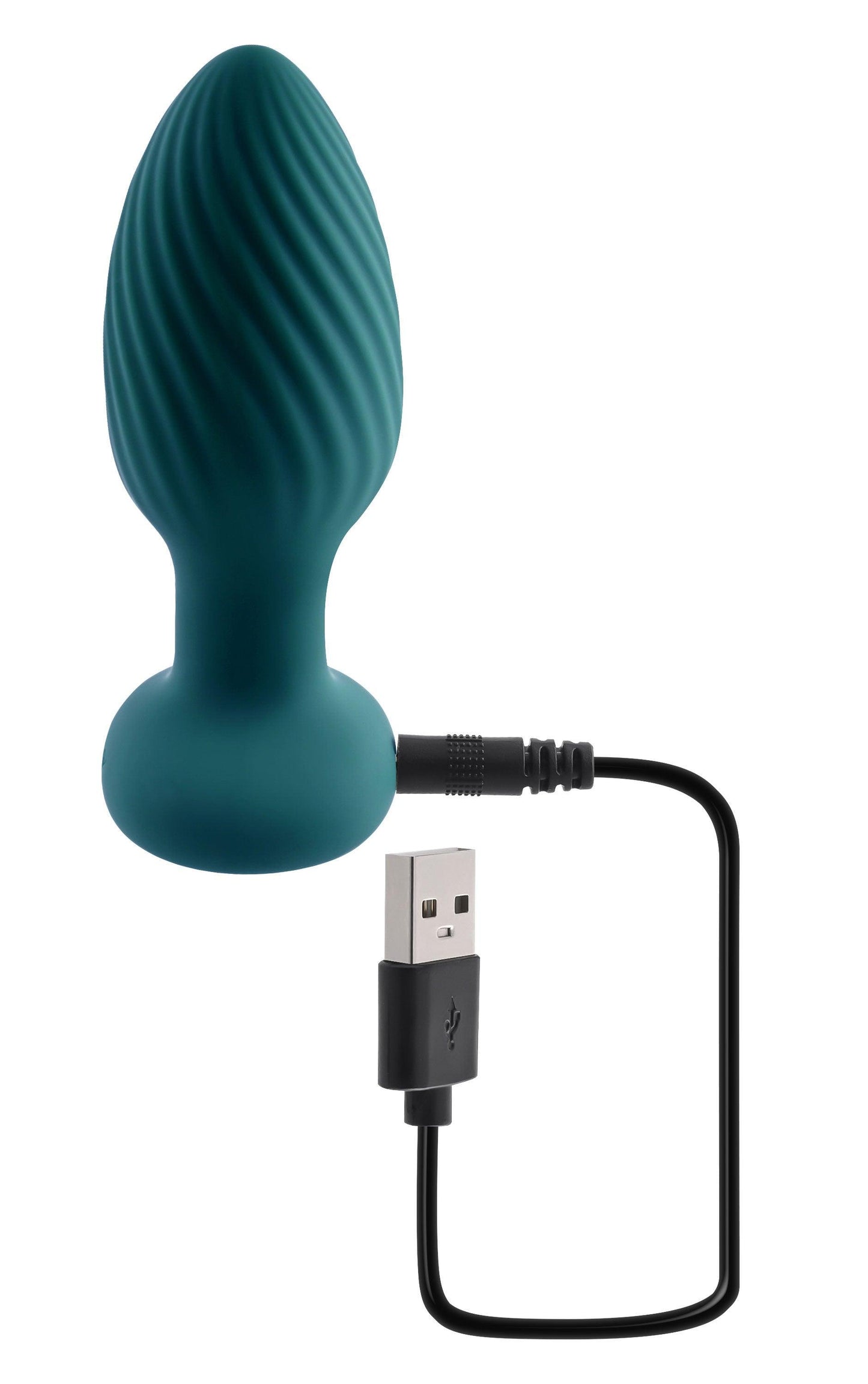 Playboy Pleasure - Spinning Tail Teaser - Butt Plug - Deep Teal - Love It Wet