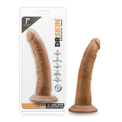 Dr. Skin - 7 Inch Cock With Suction Cup - Mocha - Love It Wet