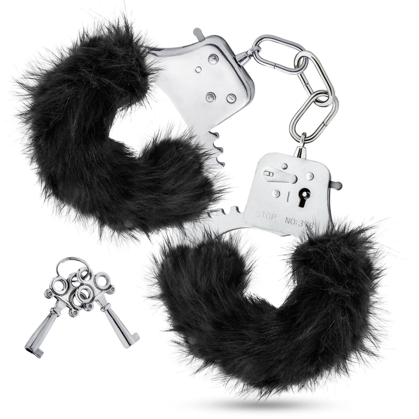 Temptasia - Plush Fur Cuffs - Black - Love It Wet