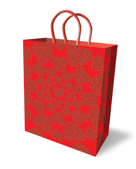 Glitter Heart Gift Bag - Red - Love It Wet