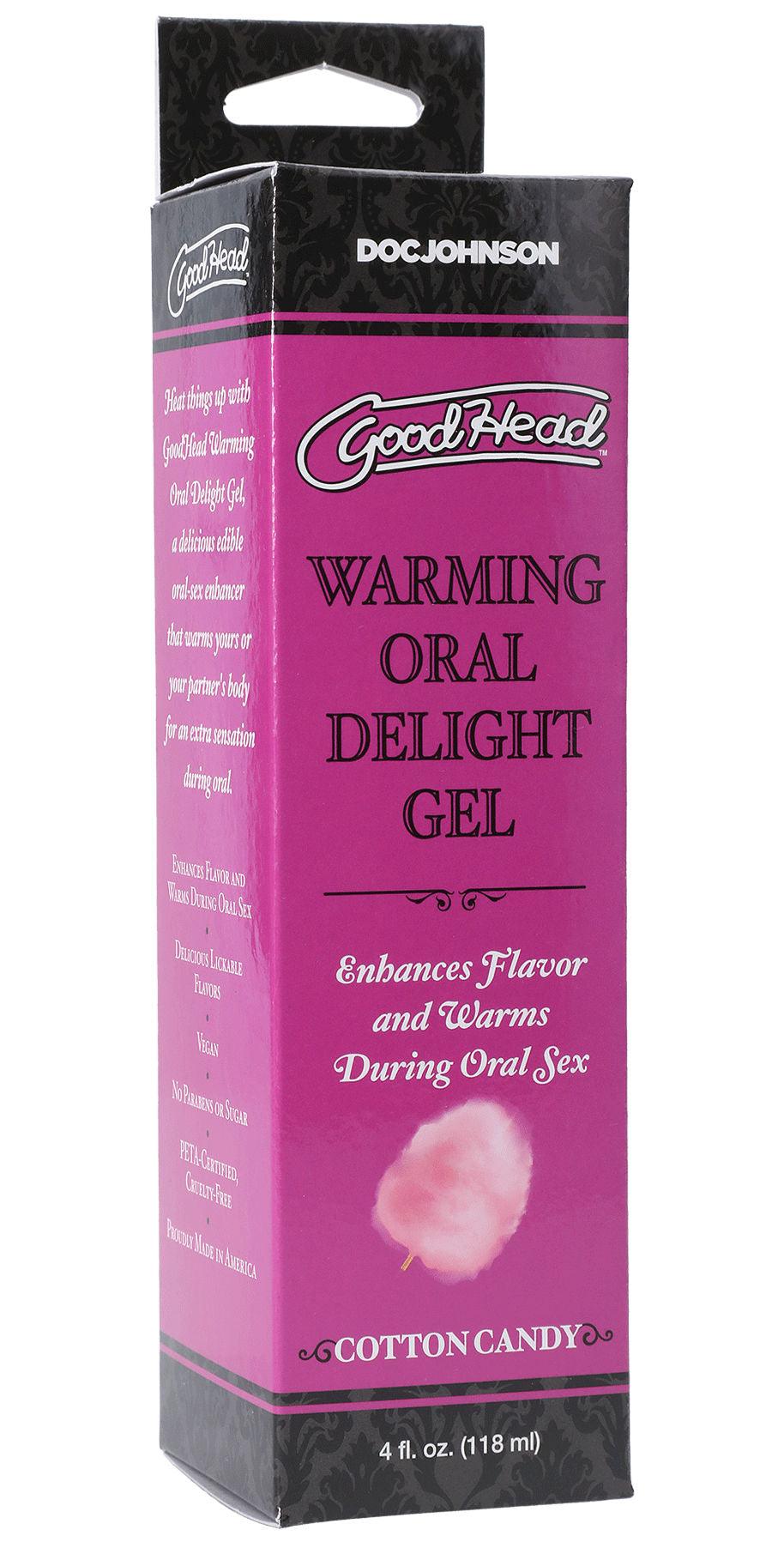 Goodhead - Warming Head Oral Delight Gel - Cotton Candy - 4 Fl. Oz. - Love It Wet