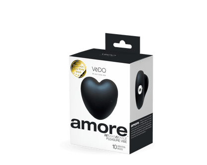 Amore Rechargeable Pleasure Vibe - Black - Love It Wet