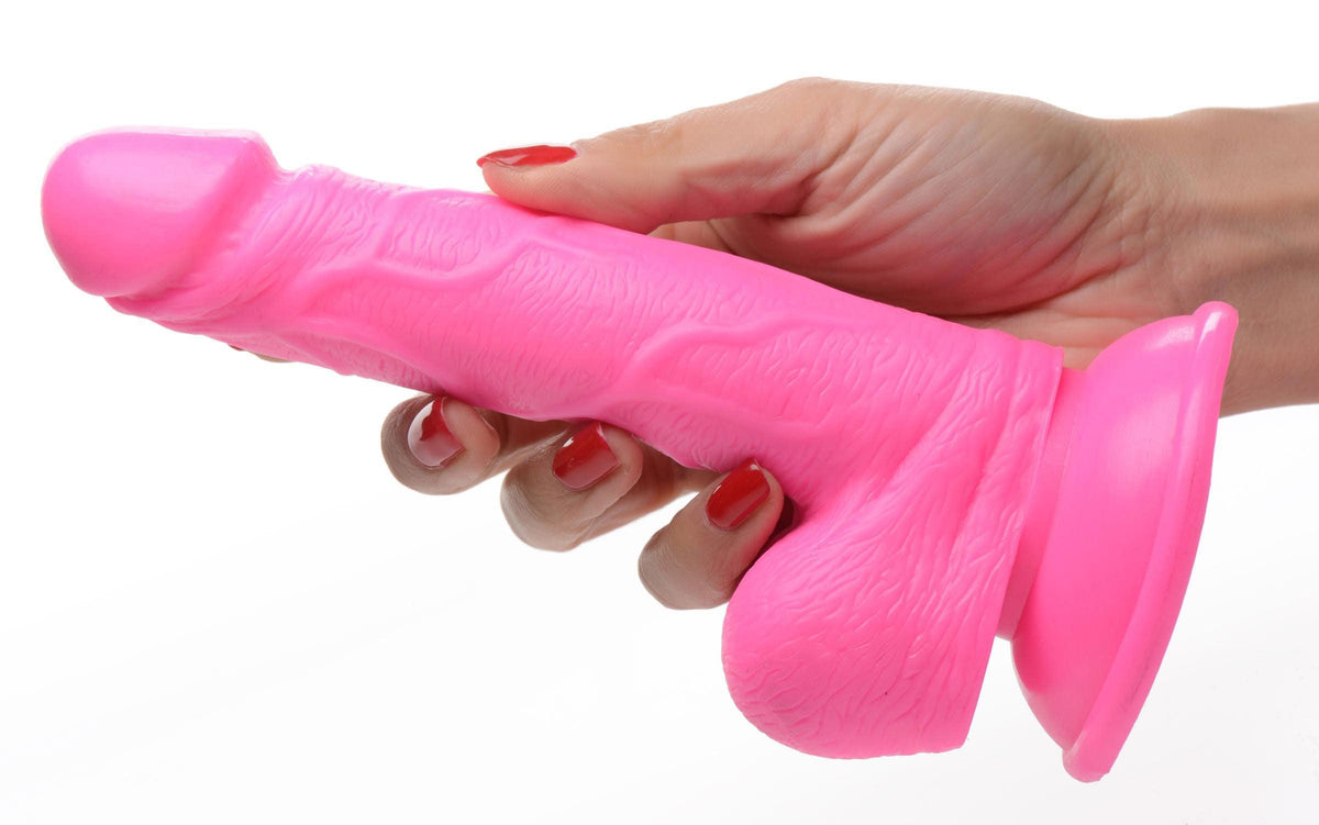 Pop Pecker 6.5 Inch Dildo With Balls - Pink - Love It Wet