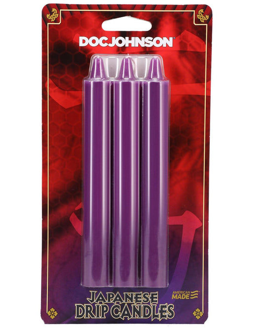 Japanese Drip Candles - 3 Pack - Purple - Love It Wet