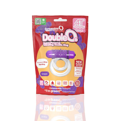 Screaming O 4t - Double O 6 Super Powered Vibrating Double Ring - Kiwi - Love It Wet